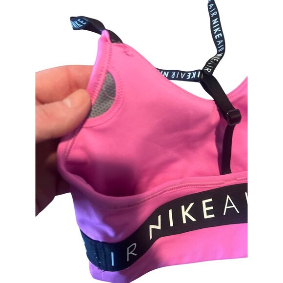 NIKE AIR INDY LOGO WOMEN DRI-FIT TRAINING BRA PINK SZ XS #CV7123-NWT - Picture 5 of 5
